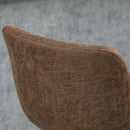 HOMCOM Set Of 2 Microfibre Retro Tub Bar Stools Metal Frame Footrest Seat Brown