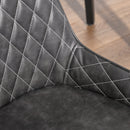 HOMCOM Retro Dining Chair Set of 2, PU Leather Upholstered Side Chairs