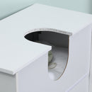 kleankin Under Sink Cabinet Bathroom Floor Unit w/ Adjustable Shelf and Doors