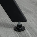 HOMCOM Small Kitchen Table with Black Steel Legs Dining Desk for Living Room