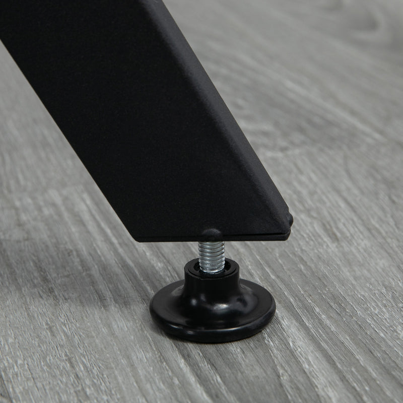 HOMCOM Small Kitchen Table with Black Steel Legs Dining Desk for Living Room