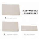 Outsunny 7 Pcs Outdoor Cushion Pads for Rattan Patio Conversation Set, Cream