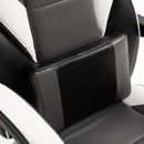 Vinsetto Gaming Chair with Footrest Computer Chair with Lumbar Pillow Grey