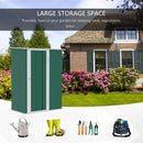 Outsunny Outdoor Storage Shed Steel Garden Shed with Lockable Door Green
