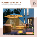 HOMCOM Electric Parasol Heater Infrared Quartz 2000W Outdoor Umbrella mounted