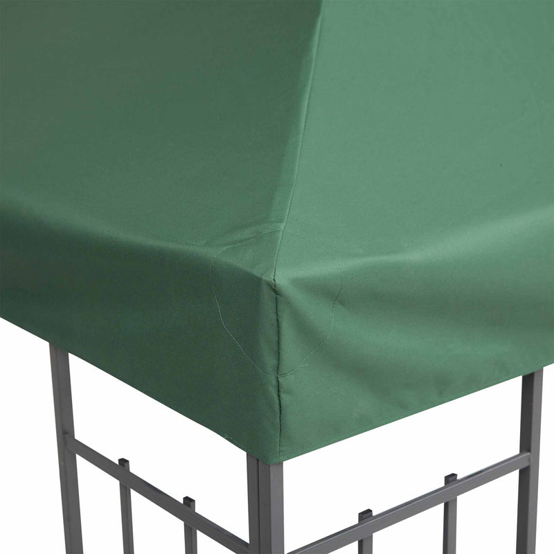 Outsunny 3(m) 2 Tier Garden Gazebo Top Cover Replacement Canopy Roof Dark Green