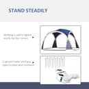 Outsunny Outdoor Gazebo Event Dome Shelter Party Tent For Garden Blue And Grey