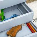 PawHut 3 Step Wooden Dog Steps Pet Stairs Cat Ladder for Bed with Storage Grey