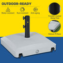 Outsunny Water Or Sand Filled Outdoor Market Umbrella Base Stand With Wheels