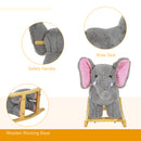 Ride on Elephant Rocker Children Rocking Horse Grey Nursery Rhymes Kids Toy Game