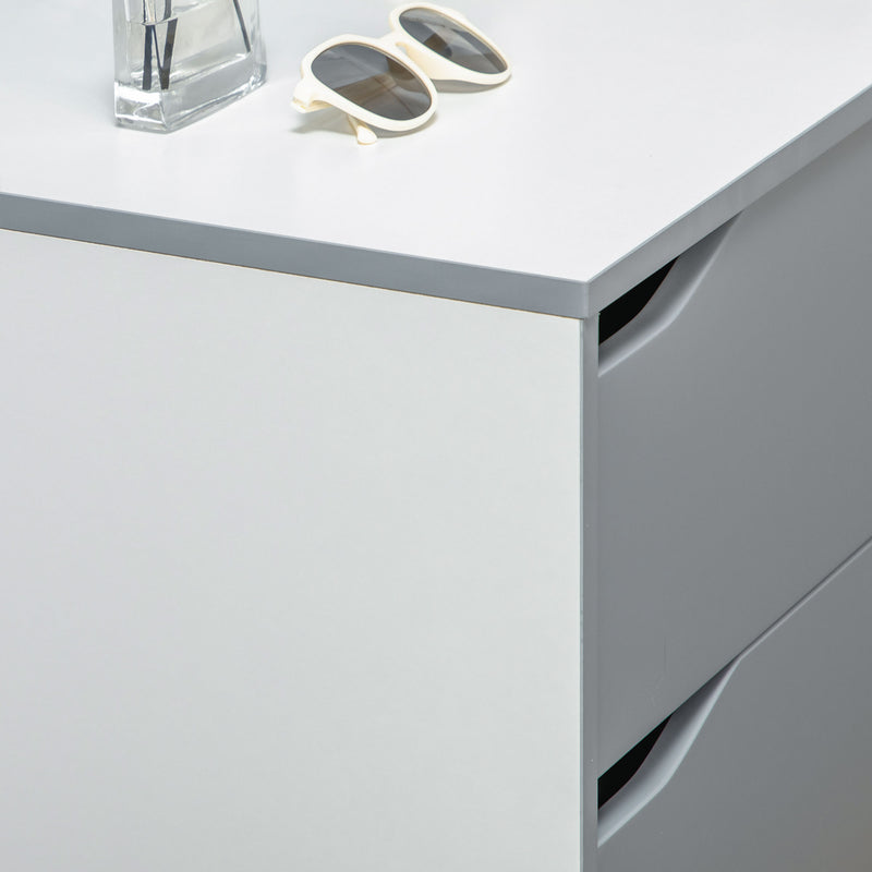 HOMCOM Chest of Drawers, 3 Drawer Unit Storage Organiser for Bedroom, Grey