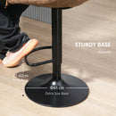 HOMCOM Retro Bar Stools Set of 2 Adjustable Height Swivel Leather-Like Brown