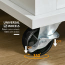 HOMCOM Rolling Kitchen Cart Storage Trolley with Drawer Towel Rail White