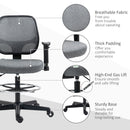 Vinsetto Drafting Chair Tall Office Stand Desk Chair with Foot Ring, Arm, Wheel