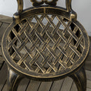 Outsunny 3 Piece Cast Aluminium Bistro Set W/ Parasol Hole For Balcony, Patio