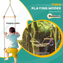 Outsunny Ninja Obstacle Course w/ Monkey Bar, Gym Ring, Climbing Rope, Ladder