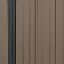 Outsunny Outdoor Storage Shed Steel Garden Shed w/ Lockable Door for Backyard