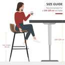 HOMCOM Bar Stools Set of 2, PU Leather Bar Chairs with Back and Steel Legs