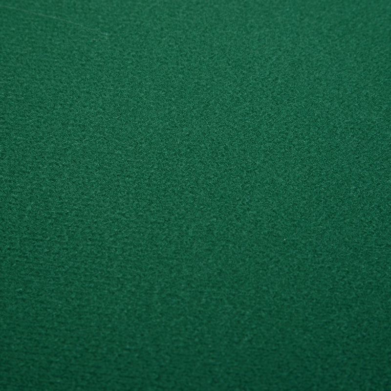 HOMCOM 8 Player Folding Games Poker Table Chip Cup Holder Steel Base Felt Green