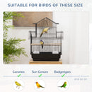 PawHut Metal Bird Cage Small w/ Perch Food Container Handle for Finch Canary