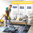 HOMCOM Large Blue Area Rug, Geometric Carpet for Living Room Bedroom, 160x230cm