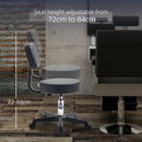 HOMCOM Adjustable Swivel Salon Chair Padded Seat Back 5 Wheels Black