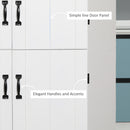 HOMCOM Kitchen Cupboard Storage Cabinet w/ 4 Doors and Adjustable Shelves,White