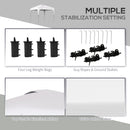 Outsunny Pop Up Gazebo Foldable w/ Wheeled Carry Bag & 4 Weight Bags, White