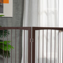 Pawhut Folding Pet Gate Fence Free Standing Child Safety Indoor Wood Durable