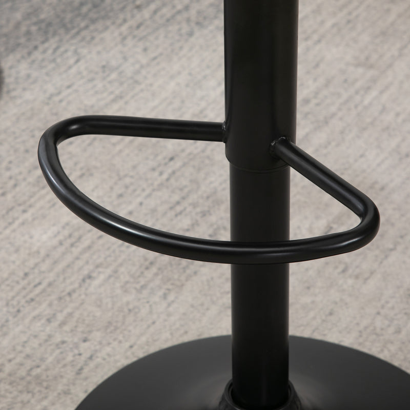 HOMCOM Modern Swivel Bar Stools Set of 2 Adjustable Height PU Bar Chairs Brown