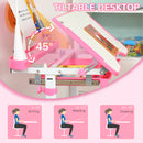 HOMCOM Kids Study Desk and Chair Set w/ USB Lamp, Adjustable Height - Pink