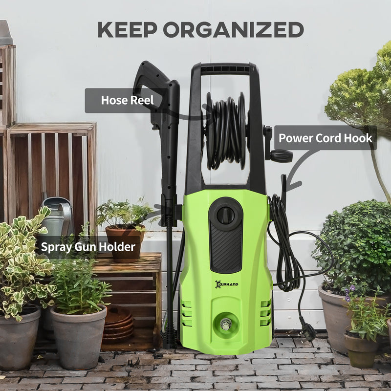 DURHAND Portable Power Washer 1800W, 150 Bar, 510 L/h for Garden, Car, Furniture