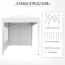 Outsunny 2mx2m Pop Up Gazebo Party Tent Canopy Marquee with Storage Bag White