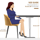 HOMCOM Modern Upholstered Fabric Bucket Seat Dining Chairs Set of 2 Yellow