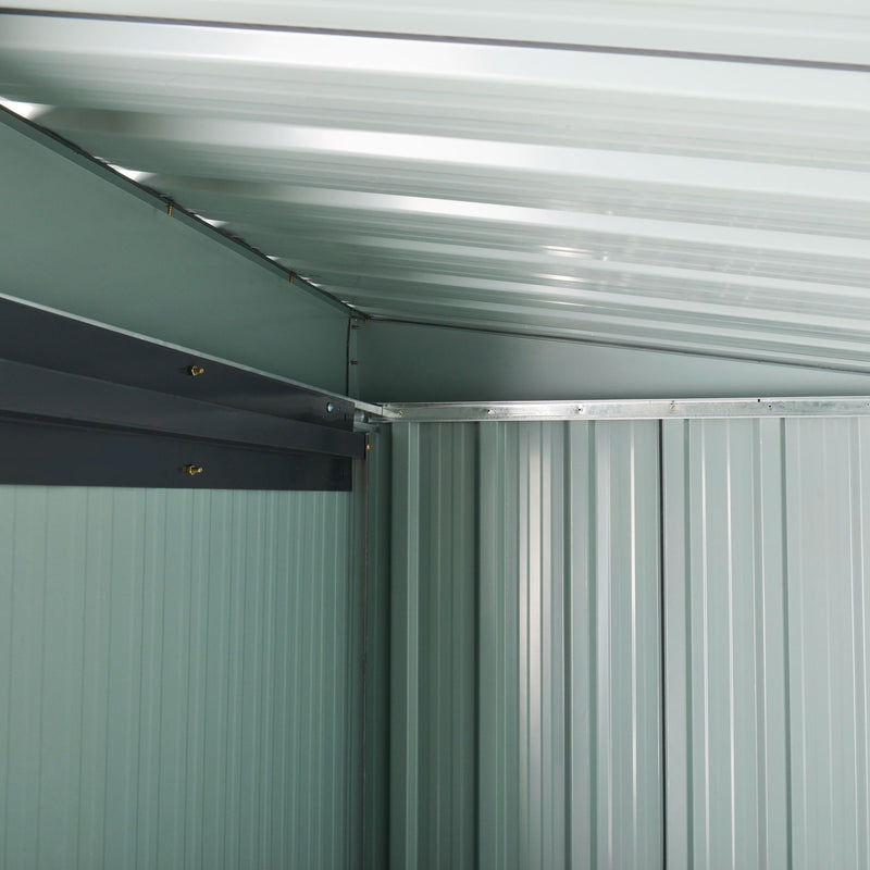 Outsunny 5 x 3ft Garden Storage Shed Sliding Door Sloped Roof Tool Black