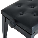 HOMCOM Faux Leather Piano Stool Height Adjustable Seat Keyboard Bench Black