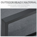 Outsunny 4 Seater Aluminium Garden Furniture Set with Gas Firepit Table, Grey