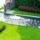 Outsunny 5PCs Decorative Garden Fencing Metal Border Edging