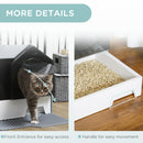 PawHut Hooded Cat Litter Tray w/ Scoop, Drawer Pan, Handle, Deodorants