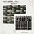 Outsunny 7 Pieces Rattan Dining Sets w/ Tempered Glass Umbrella Hole Table