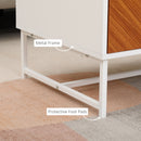 HOMCOM Coffee Table Sofaside Table with Drawers and Open Shelf for Living Room
