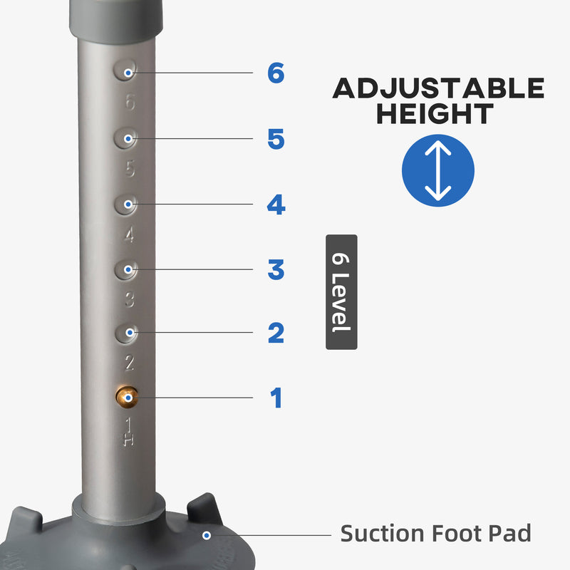 HOMCOM EVA Padded Shower Stool with Back and Arms 4 Suction Foot Pads Blue