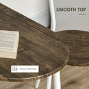 HOMCOM Dining Table and Chairs Set of 3, Oval Kitchen Table with 2 Chairs