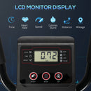 HOMCOM Elliptical Cross Trainer w/ Adjustable Resistance, LCD Monitor, Wheels