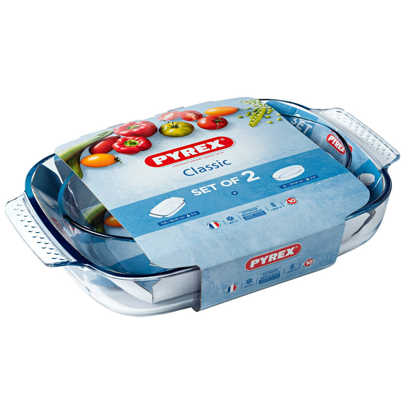 Pyrex 2 Pack Roaster Set