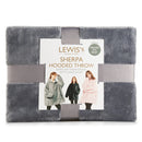 Lewis's Sherpa Fleece Lined Hooded Throw - 5 Colours