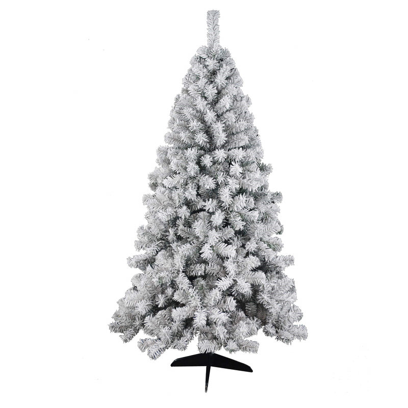 Christmas Sparkle Artificial Silver Flocked Christmas Tree 7ft 2.1m