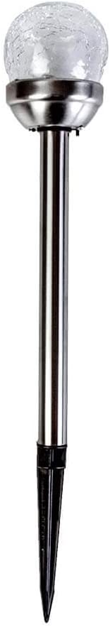 Silver & Stone Solar Powered Crackle Ball Stakes Pack Of 6 Colour Changing
