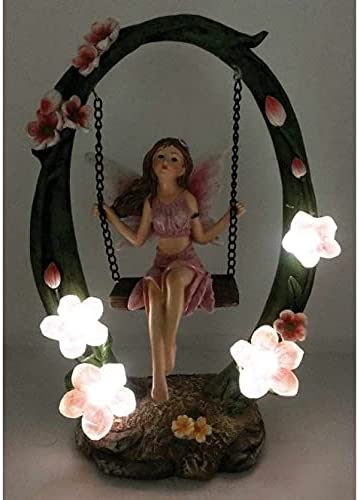 Silver & Stone Solar Swinging Fairy Light