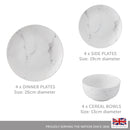Lewis's 12 Piece Marble Dinner Set